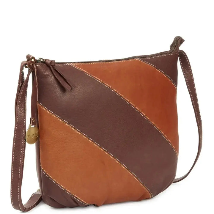 BEMÆRK: Kollektionsprøve. Style Cuba i supersmuk brun/cognac. Klassisk crossbody skuldertaske i blødt kvalitetslæder - Octopus Denmark