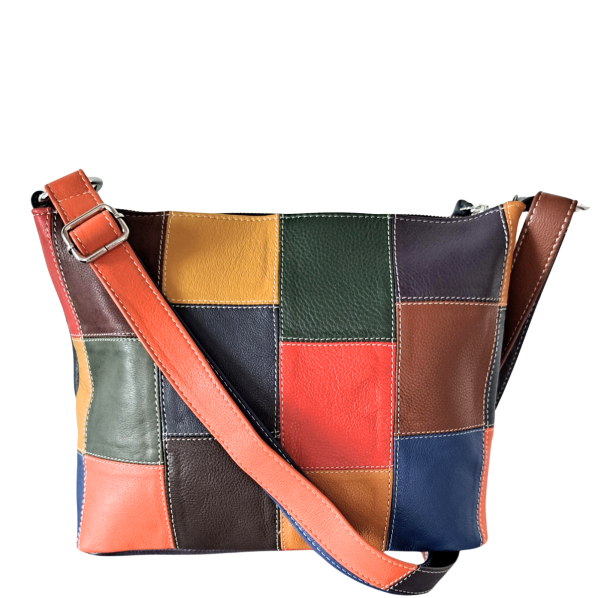  Style Pisa i smuk mørk multifarve. Superfed og flot shopper til skulder og crossbody