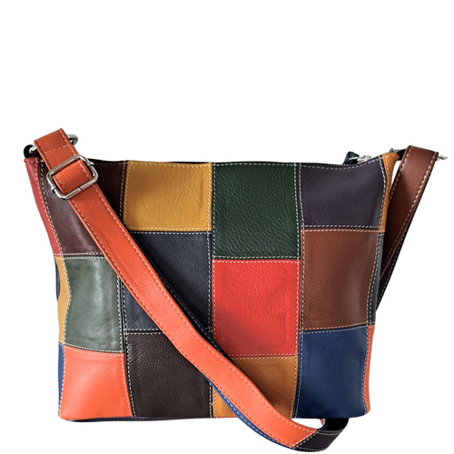 Style Pisa i smukt mørk multifarve. Superfed og flot shopper til skulder og crossbody Octopus Denmark