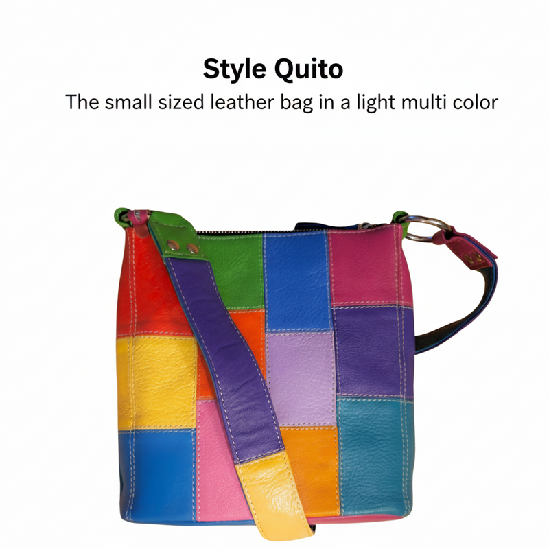 Style Quebec i smukt lys multifarve. Superfed og flot shopper til skulder og crossbody Octopus Denmark