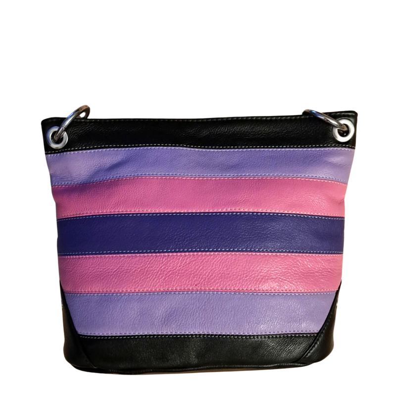 Style Quest i smukke farver (sort, pink, lilla, rosa). Skøn crossover & skuldertaske i kraftigt kvalitetslæder (Copy)