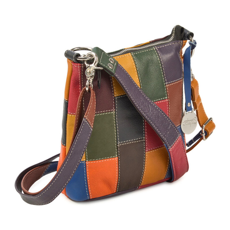Style Olanda i smuk mørk multifarve. Superfed slingbag til skulder og crossbody Octopus Denmark