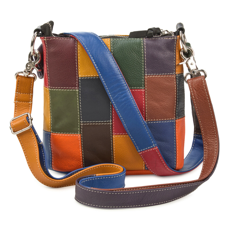  Style Olanda i smuk mørk multifarve. Superfed slingbag til skulder og crossbody