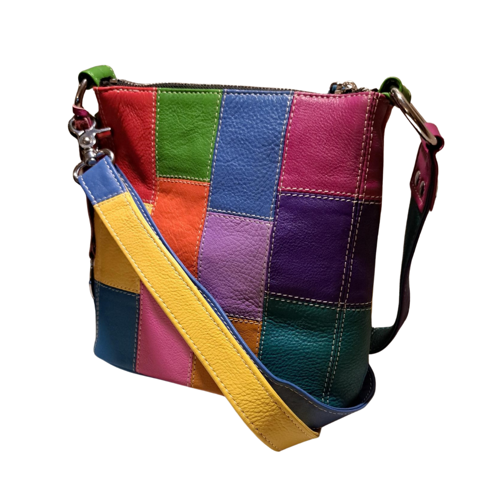  Style Quito i ny smuk multifarve. Superfed mindre slingbag til skulder og crossbody