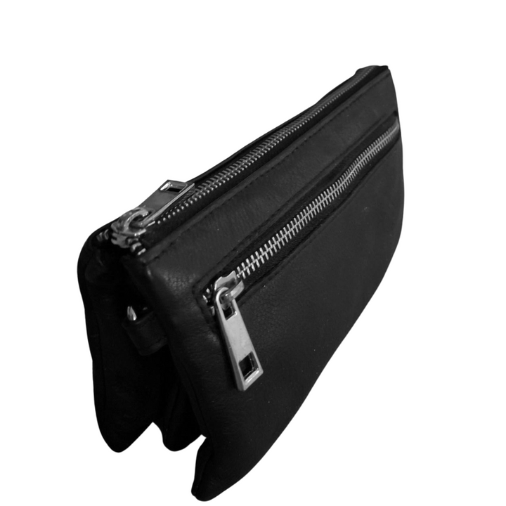 BEMÆRK: Kollektionsprøve. Style Oasis i sort læder. Fantastisk mindre skuldertaske / crossbody / clutch