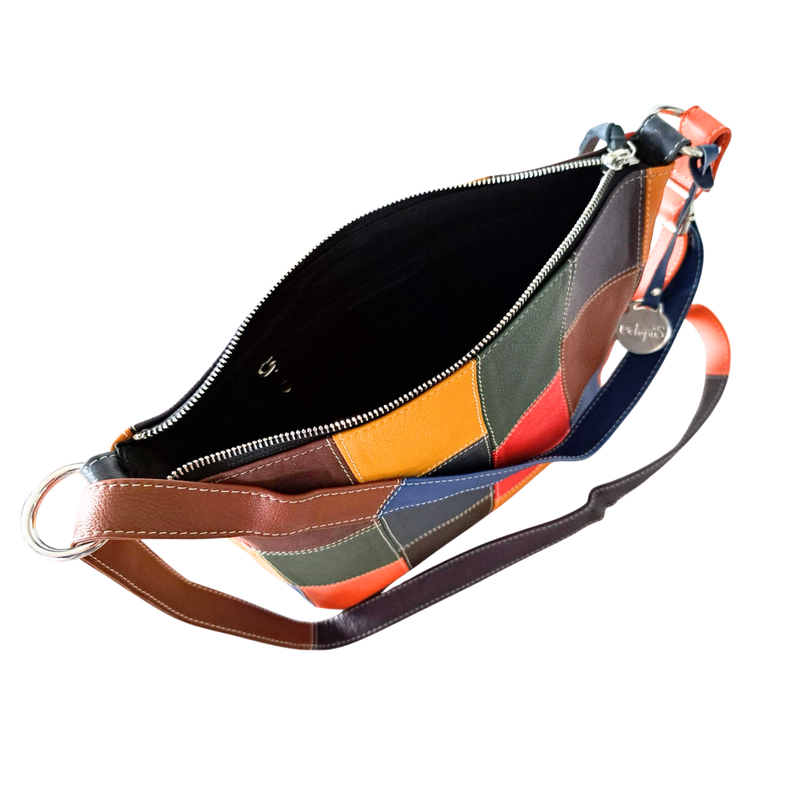 Style Pisa i smukt mørk multifarve. Superfed og flot shopper til skulder og crossbody