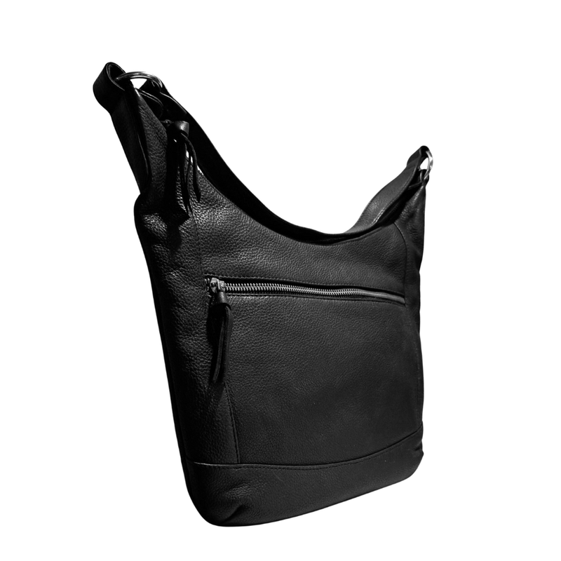 BEMÆRK: Kollektionsprøve. Style Palads i sort. Superlækker lædertaske til skulder og crossbody. Kun produceret i et stk. Octopus Denmark