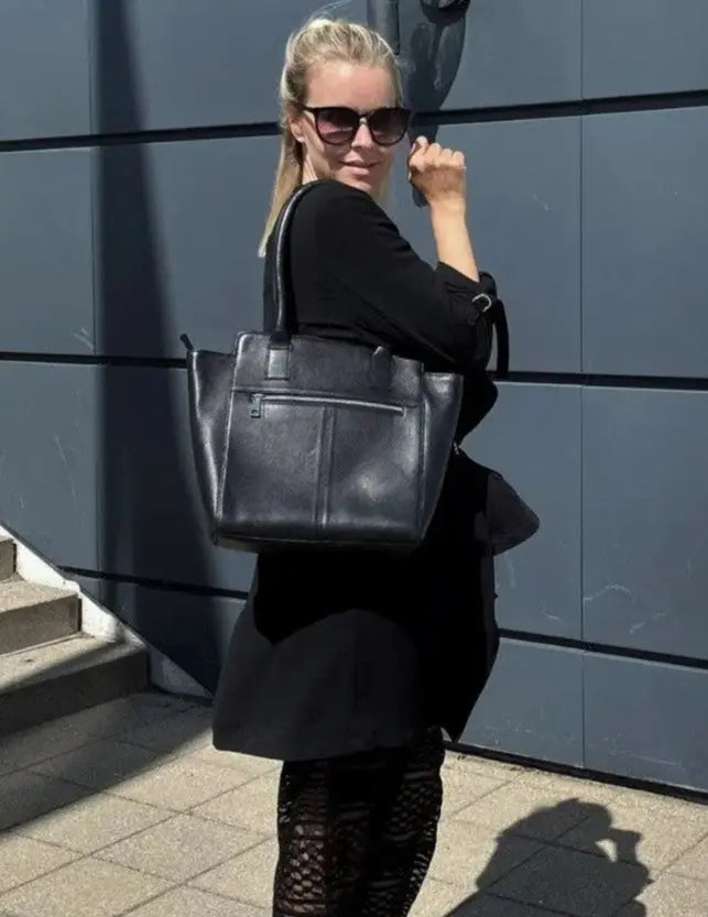 Style Jordan. Stor eksklusiv håndtaske i læder. Kan bæres i hånd, på arm el. skulder Octopus Denmark