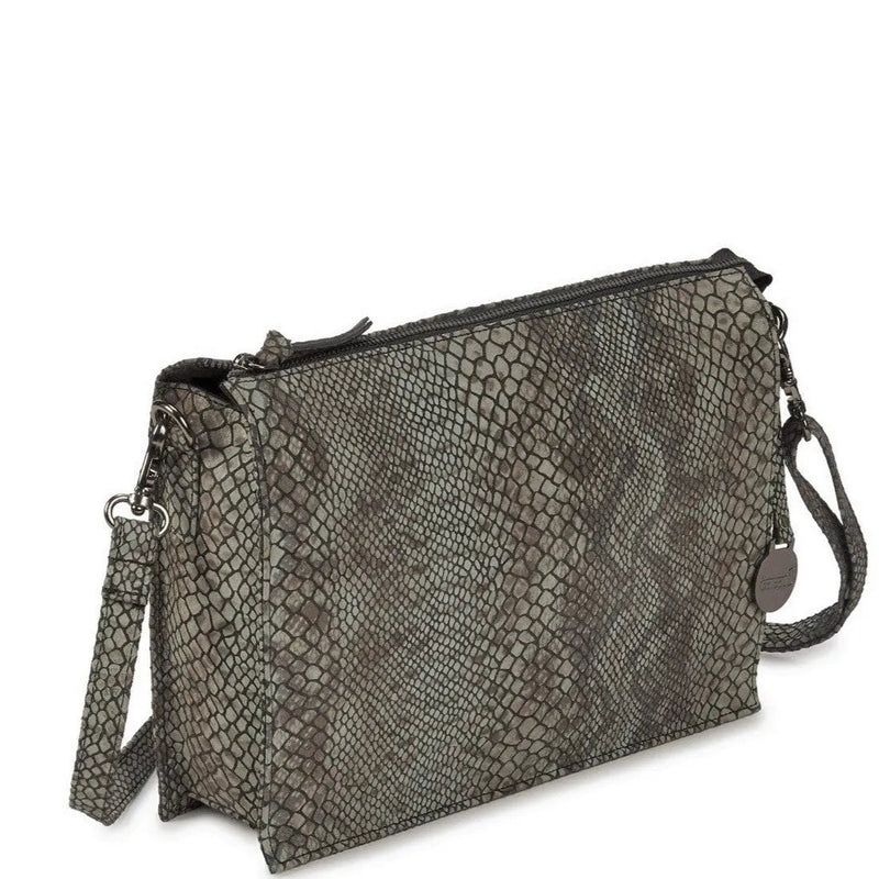 Style Liberty m. armygrønlig slangemønster. Eksklusiv skuldertaske, crossover, clutch i smukt læder Octopus Denmark