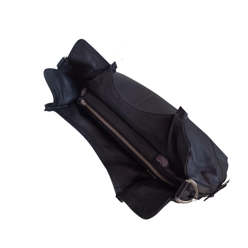 BEMÆRK: Kollektionsprøve. Style Lissie i sort. Stor, suveræn lædertaske til hånd- skulder & crossbody Octopus Denmark