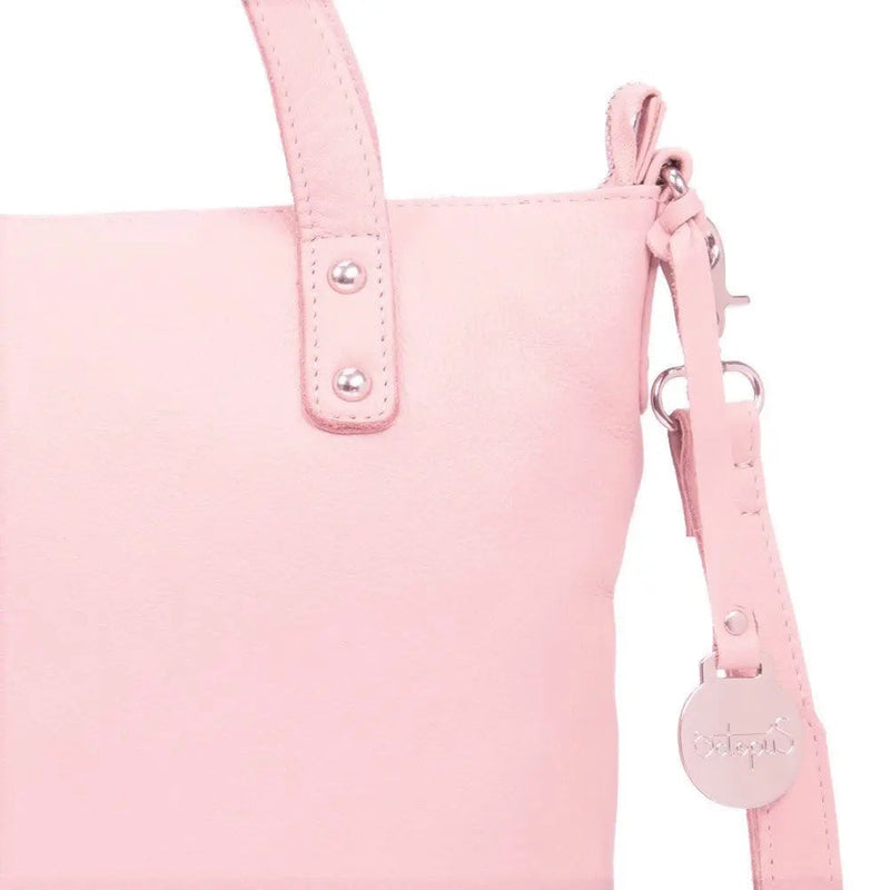 BEMÆRK: Kollektionsprøve. Style Mexico i ultraflot støvet rosa. Smuk feminin taske til hånd, skulder og crossbody i det blødeste kvalitetslæder