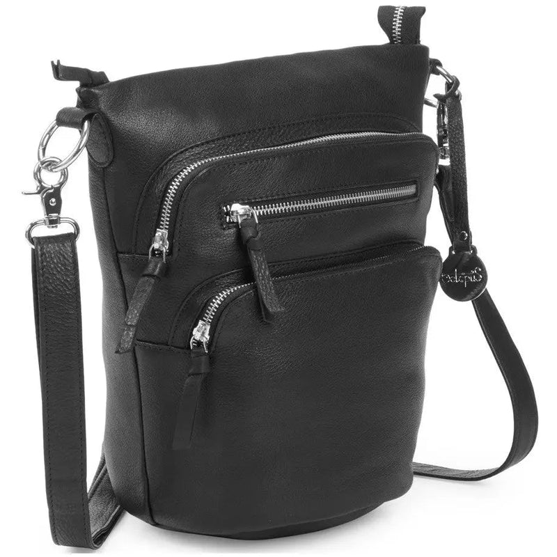 Style Nirvana i sort. Enestående og sublim bumbag, crossbody- og skuldertaske med mange rum og lommer - Octopus Denmark