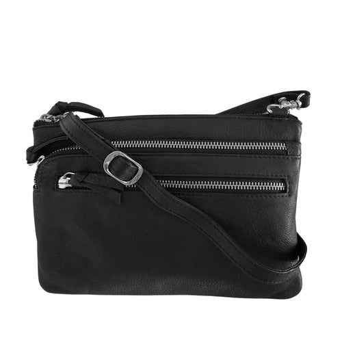 BEMÆRK: Kollektionsprøve. Style Oasis. Dejlig klassisk skulder- og crossbodytaske i smukt ko-læder Octopus Denmark