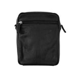 BEMÆRK: Kollektionsprøve. Style Orbit i sort m. sorte lynlåse. Fed unisex skulder- og crossbodytaske i flot kvalitetslæder Octopus Denmark