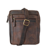 BEMÆRK: Kollektionsprøve. Style Oscura. Skulder- og crossbodytaske i mørkebrunt vintage-læder