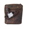 BEMÆRK: Kollektionsprøve. Style Oscura. Skulder- og crossbodytaske i mørkebrunt vintage-læder