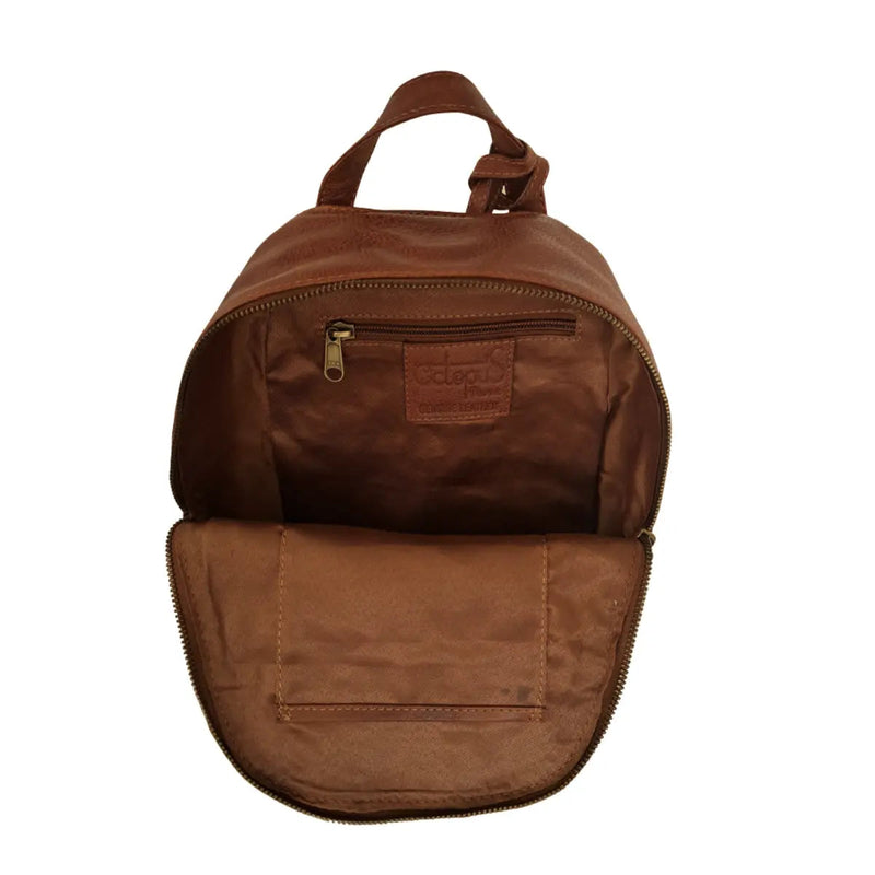 Style Palmas i mørke/chokoladebrun. Suveræn, klassisk unisex rygsæk i flot kvalitetslæder med vintagefinish Octopus Denmark