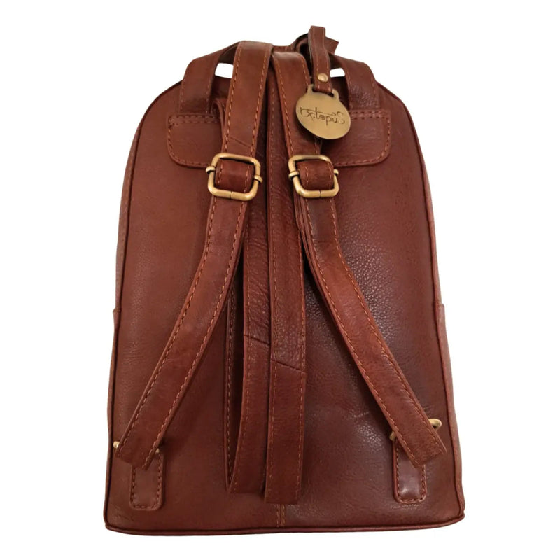 Style Palmas i mørke/chokoladebrun. Suveræn, klassisk unisex rygsæk i flot kvalitetslæder med vintagefinish Octopus Denmark