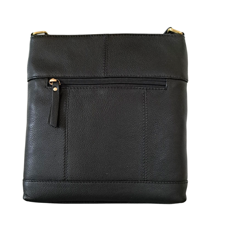 BEMÆRK: Kollektionsprøve. Style Pamala i smukt sort læder. Superlækker skulder- og crossbodytaske