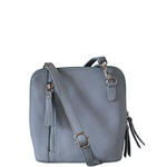 BEMÆRK: Kollektionsprøve. Style Panda i lyseblåt læder. Fantastisk mindre slingbag. Fed feminin skulder- og crossbodytaske