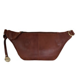 Style Paris i mørkebrun. Flot unisex bumbag i kraftigt vintagelæder m. stort hovedrum og frontlomme Octopus Denmark