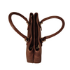 BEMÆRK: Kollektionsprøve. Style Panama. Flot håndtaske i kraftigt mørkebrunt læder. Inkl. skulderrem til crossbody