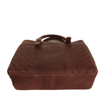 BEMÆRK: Kollektionsprøve. Style Panama. Flot håndtaske i kraftigt mørkebrunt læder. Inkl. skulderrem til crossbody