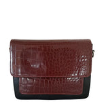 BEMÆRK: Kollektionsprøve. Style Polar i sort/mørkebordeaux. Fantastisk smuk lædertaske til crossbody / skuldertaske / clutch Octopus Denmark