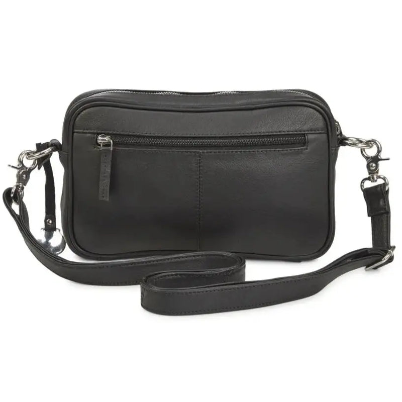 BEMÆRK: Kollektionsprøve. Style Olivia i sort med masser af rum og lommer. Suveræn skulder,- og crossbodytaske i flot læder - Octopus Denmark