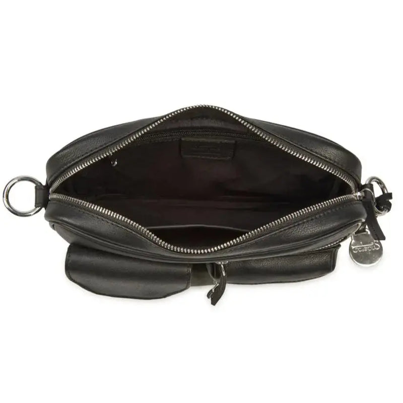BEMÆRK: Kollektionsprøve. Style Olivia i sort med masser af rum og lommer. Suveræn skulder,- og crossbodytaske i flot læder - Octopus Denmark