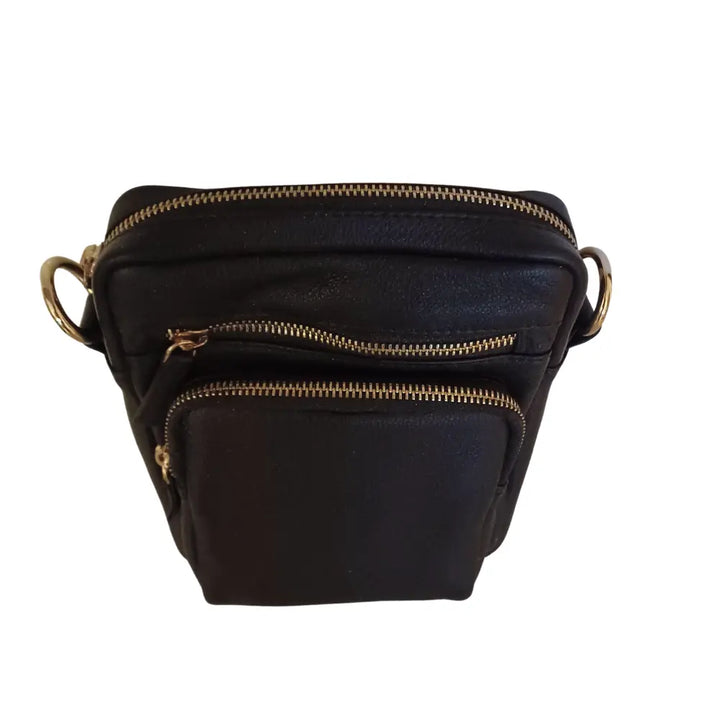 BEMÆRK: Kollektionsprøve. Style Orbit i sort. Perfekt unisex skulder- og crossbodytaske i smukt kvalitetslæder - Octopus Denmark