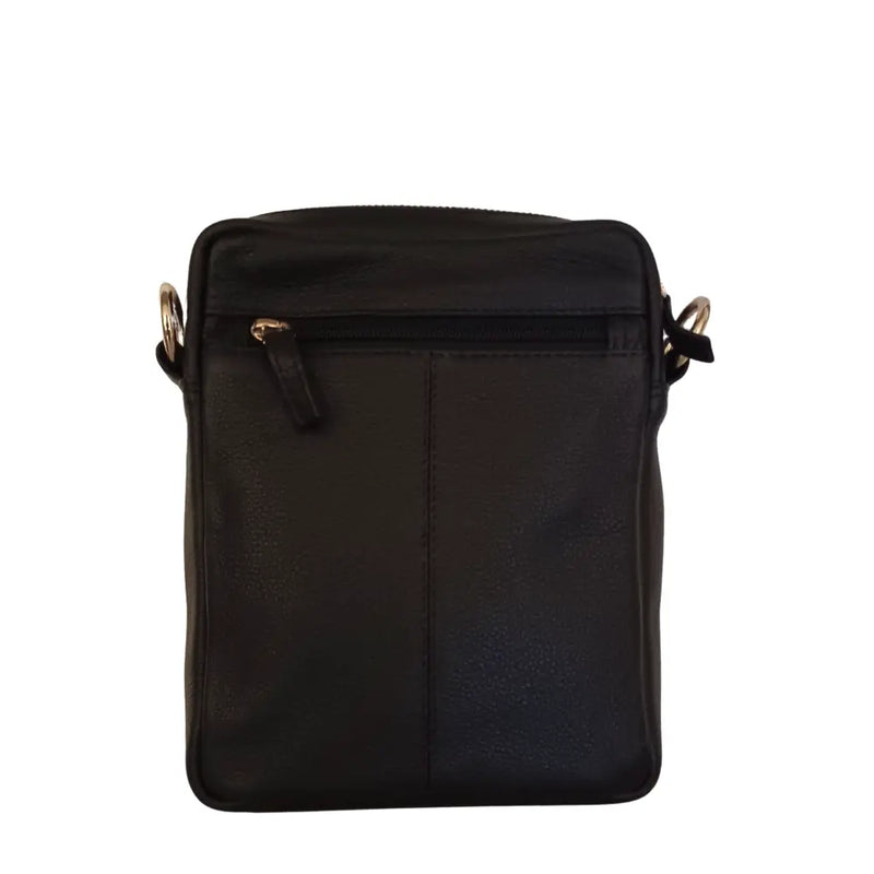 BEMÆRK: Kollektionsprøve. Style Orbit i sort. Perfekt unisex skulder- og crossbodytaske i smukt kvalitetslæder - Octopus Denmark