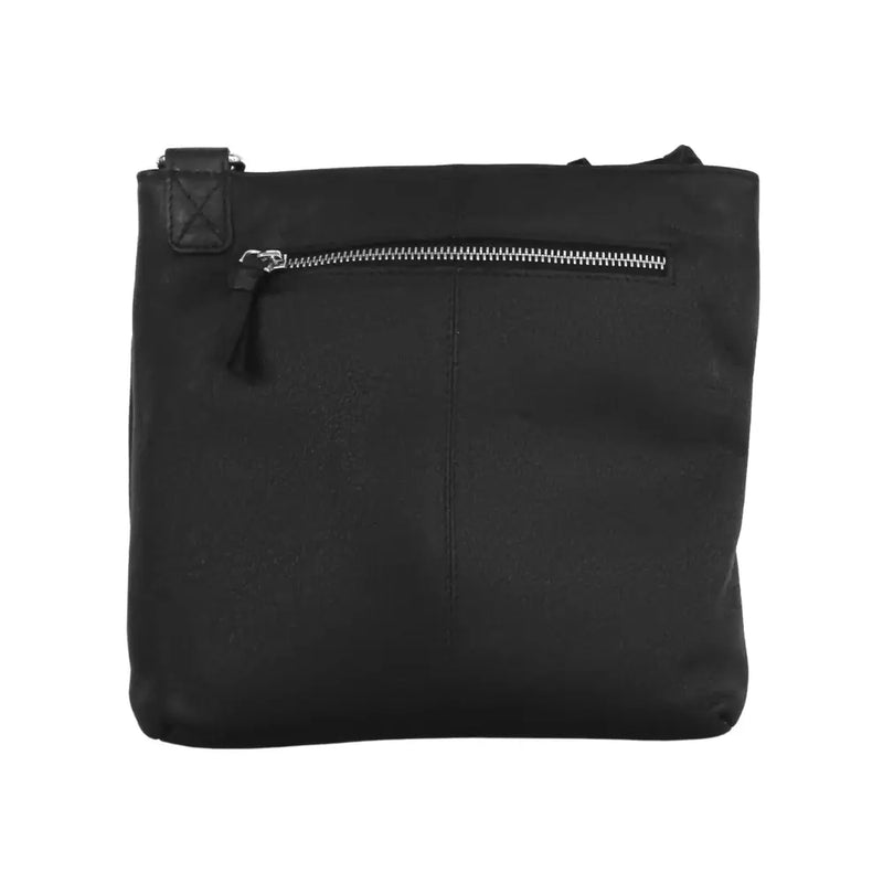 BEMÆRK: Kollektionsprøve. Style Oscura skulder- og crossbodytaske i sort læder med stor flot frontlomme Octopus Denmark