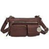 Style Ottawa i brunt læder. Skøn mindre kombineret clutch, skulder- og crossbodytaske med seks rum og lommer. Octopus Denmark