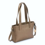 BEMÆRK: Kollektionsprøve. Style Leeds: lædertaske i smuk bronzefarve. Smuk og klassisk shopper, hånd, skulder- og crossovertaske
