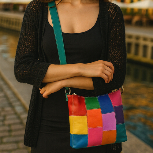Style Quito i ny smuk multifarve. Superfed slingbag til skulder og crossbody Octopus Denmark