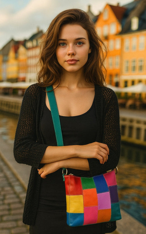 Style Quito i ny smuk multifarve. Superfed slingbag til skulder og crossbody Octopus Denmark