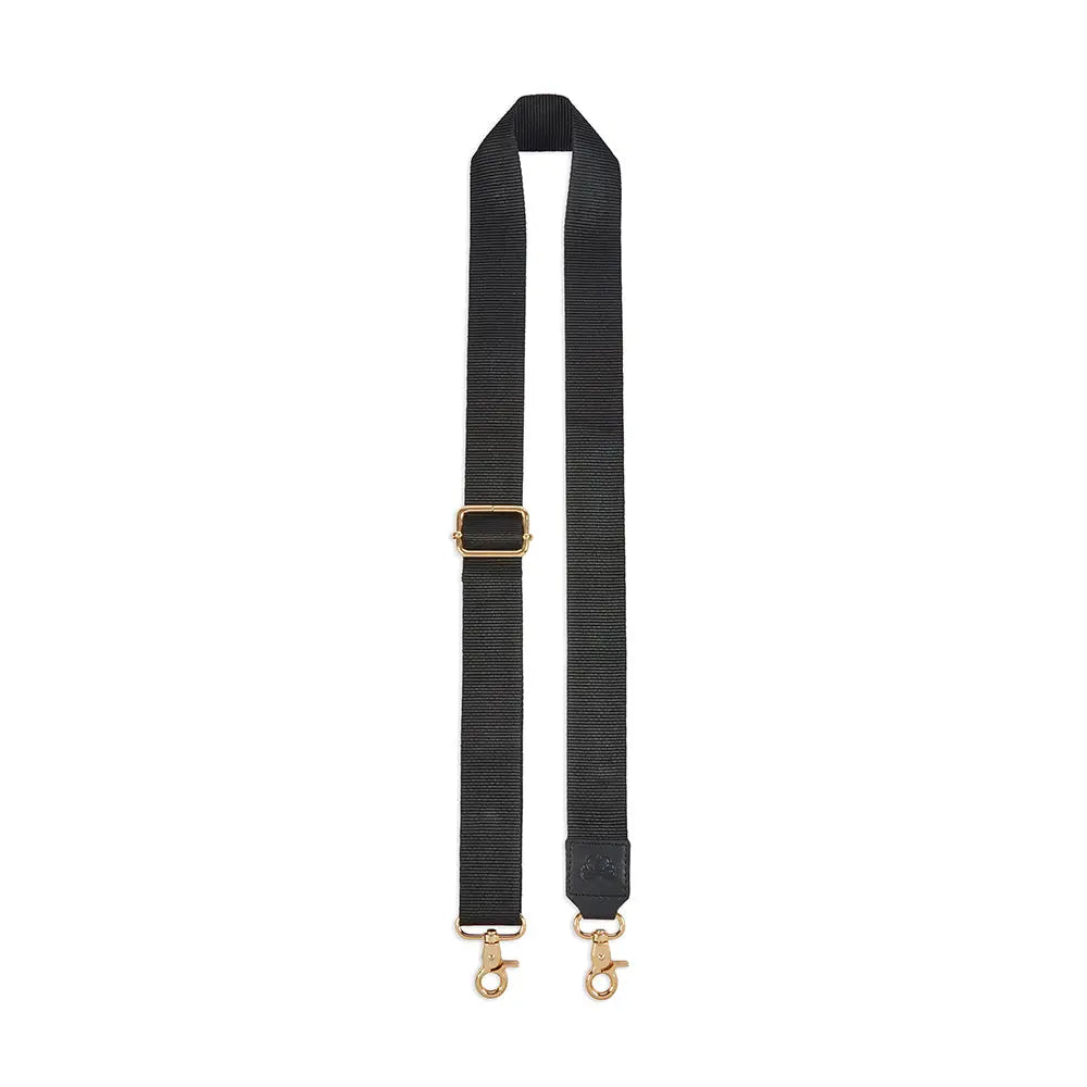 Justerbar taskerem. Materiale: Nylon. m. guld karabiner