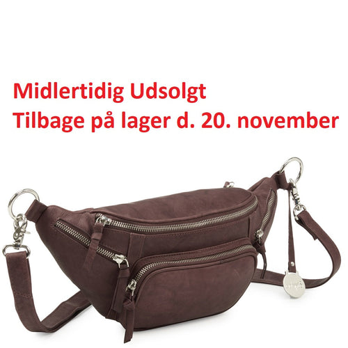 Style Norma i flot mørkebrun. Vidunderlig stor bumbag i læder m. masser af rum. Rolls-Royce modellen indenfor bumbags Octopus Denmark
