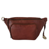 Style Paris i mørkebrun. Flot unisex bumbag i kraftigt vintagelæder m. stort hovedrum og frontlomme Octopus Denmark
