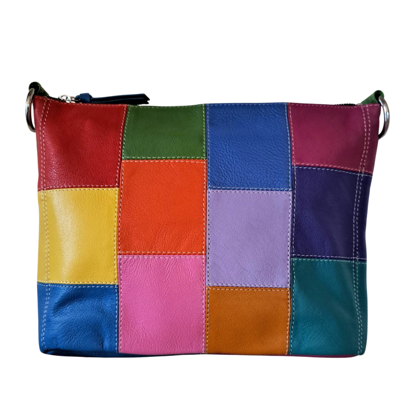 Style Quebec i smukt lys multifarve. Superfed og flot shopper til skulder og crossbody