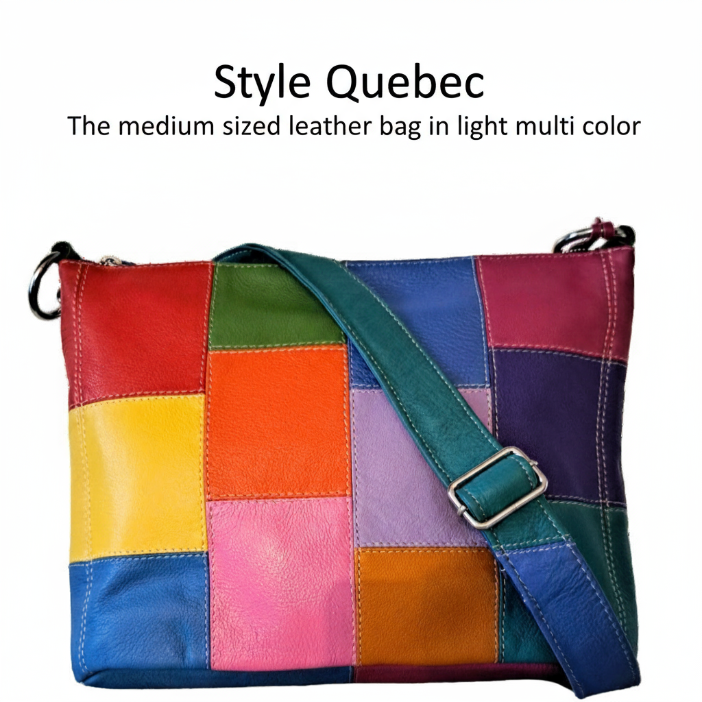  Style Queen i ny smuk lys multifarve. Superfed, eksklusiv og meget stor shopper til skulder og crossbody
