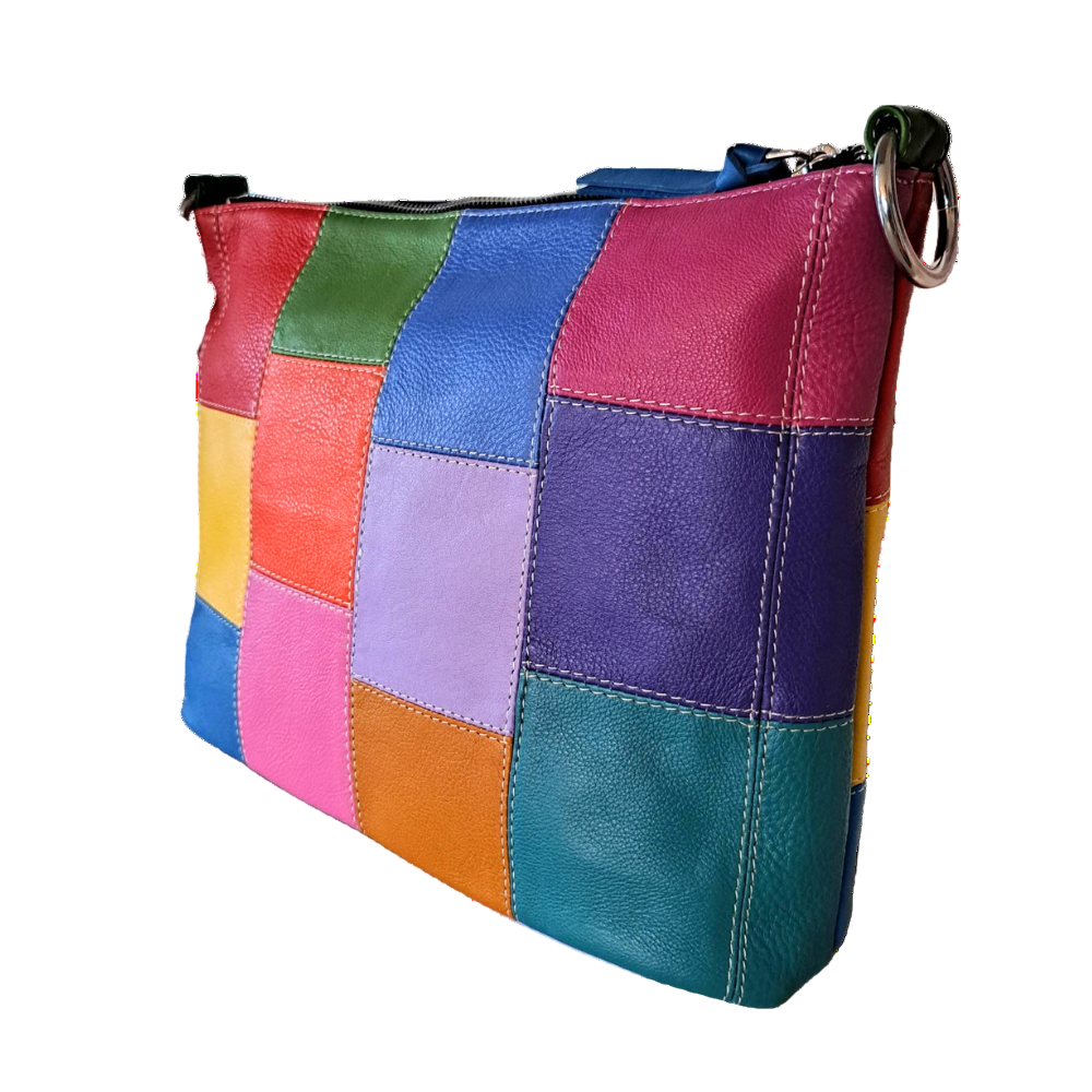  Style Quebec i ny smuk lys multifarve (kun ét stk. på lager). Superfed og flot shopper til skulder og crossbody