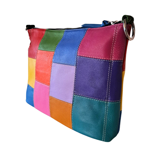 Style Quebec i smukt multifarve. Superfed og flot shopper til skulder og crossbody