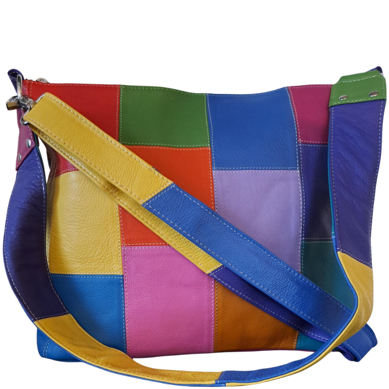  Style Queen i ny smuk lys multifarve. Superfed, eksklusiv og meget stor shopper til skulder og crossbody
