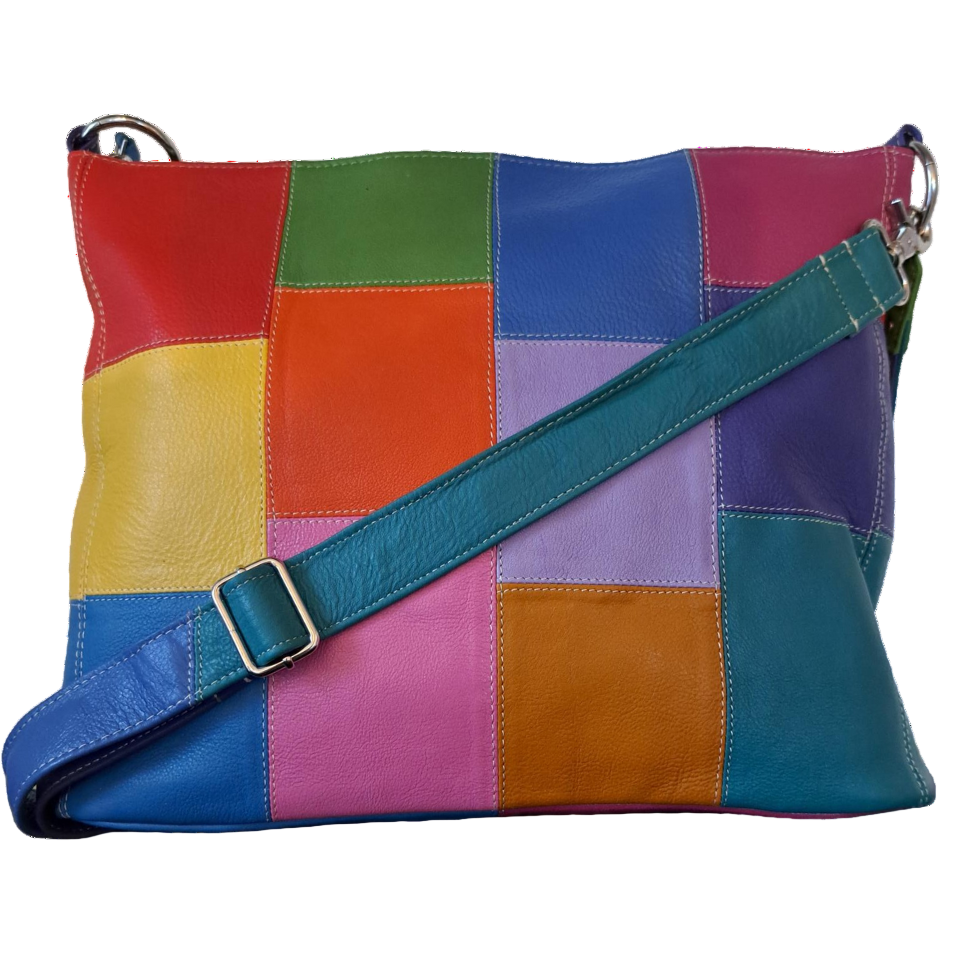  Style Queen i ny smuk lys multifarve. Superfed, eksklusiv og meget stor shopper til skulder og crossbody