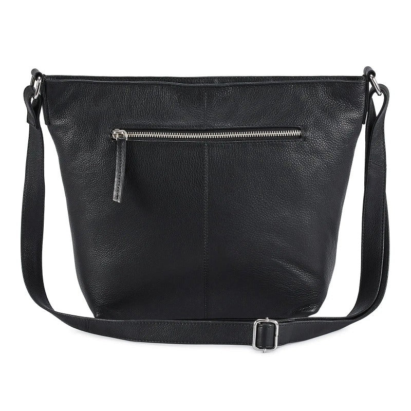 Style Fernandez (kun ét stk. på lager). Fantastisk skulder- og crossbodytaske i absolut kvalitetslæder med udvendige lynlåsrum på begge sider. Octopus Denmark