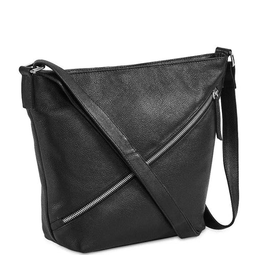 Style Fernandez (kun ét stk. på lager). Fantastisk skulder- og crossbodytaske i absolut kvalitetslæder med udvendige lynlåsrum på begge sider. Octopus Denmark