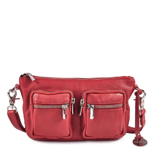 Style Granada i rødt læder. Suveræn kombineret skuldertaske / crossbody / bumbag Octopus Denmark