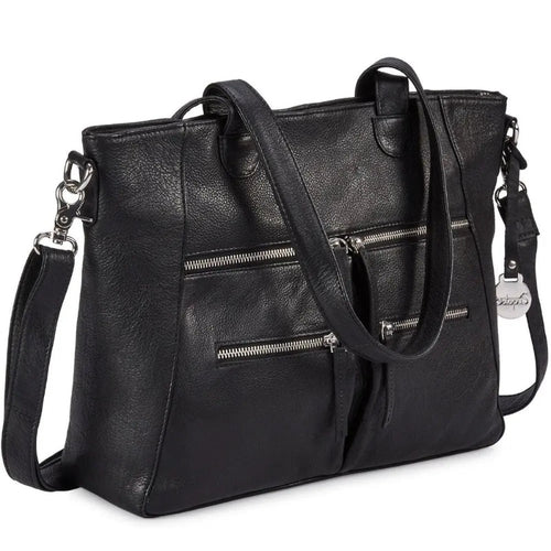 Style Holland i sort. Stor, fantastisk lædertaske til arbejde / rejser / skole m.m. Octopus Denmark